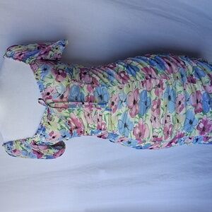 H&M Mint Mesh Ruched Mini Bodycon Dress XS